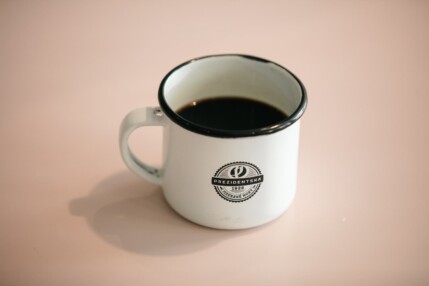 A cup of coffee.